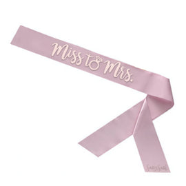 Miss to Mrs. Light Pink Sassy Sash
