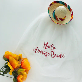 Sombrero with Detachable Nacho Average Bride Veil